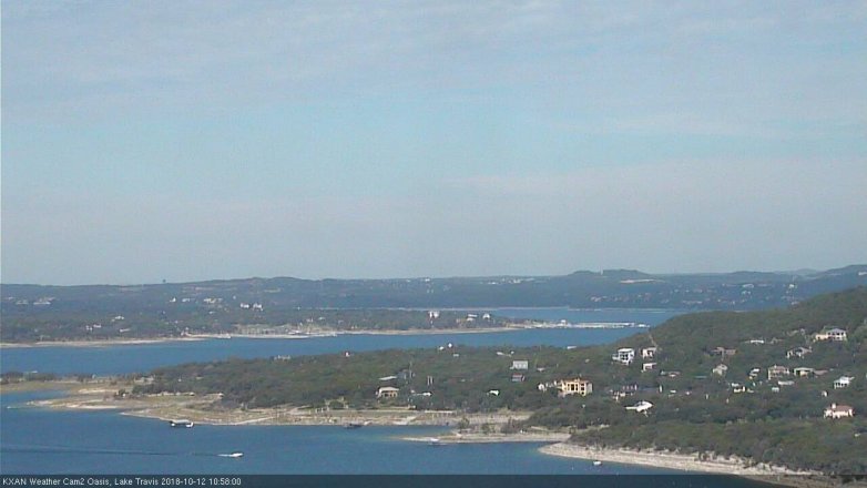 Lake Travis webcam, October 12, 2018 10:00 AM CT