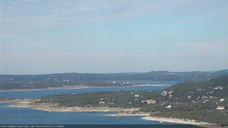Lake Travis webcam, October 12, 2018 10:10 AM CT