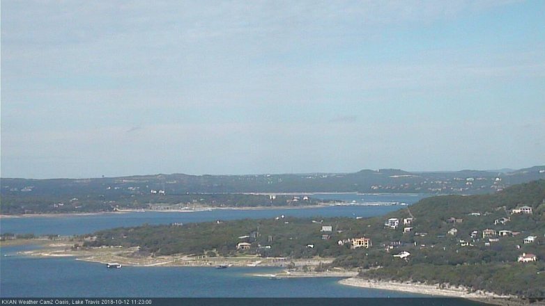 Lake Travis webcam, October 12, 2018 10:25 AM CT