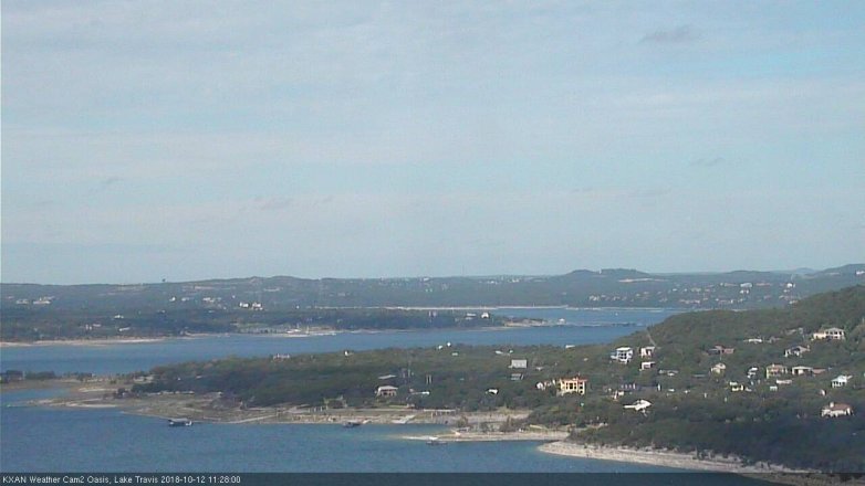 Lake Travis webcam, October 12, 2018 10:30 AM CT