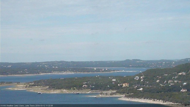 Lake Travis webcam, October 12, 2018 10:35 AM CT