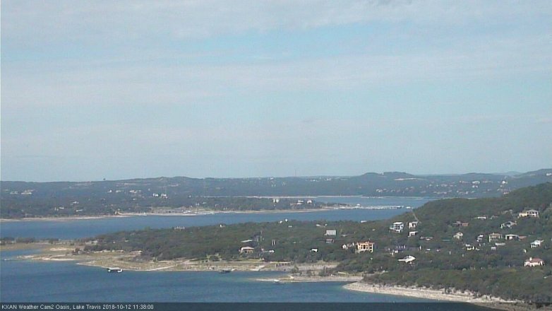 Lake Travis webcam, October 12, 2018 10:40 AM CT