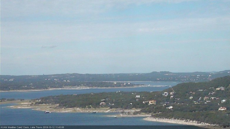 Lake Travis webcam, October 12, 2018 10:45 AM CT