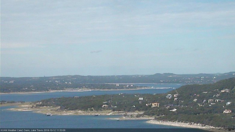 Lake Travis webcam, October 12, 2018 10:55 AM CT