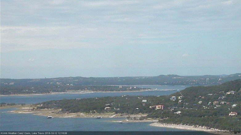 Lake Travis webcam, October 12, 2018 11:20 AM CT