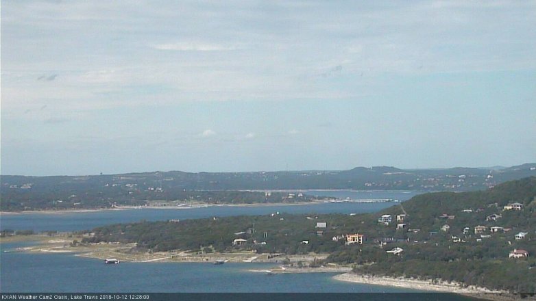 Lake Travis webcam, October 12, 2018 11:30 AM CT
