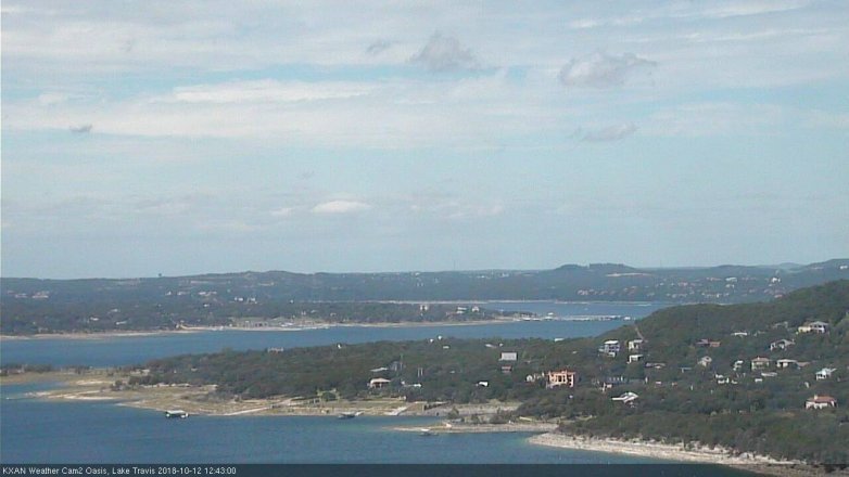 Lake Travis webcam, October 12, 2018 11:45 AM CT