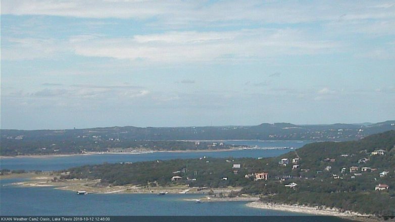 Lake Travis webcam, October 12, 2018 11:50 AM CT