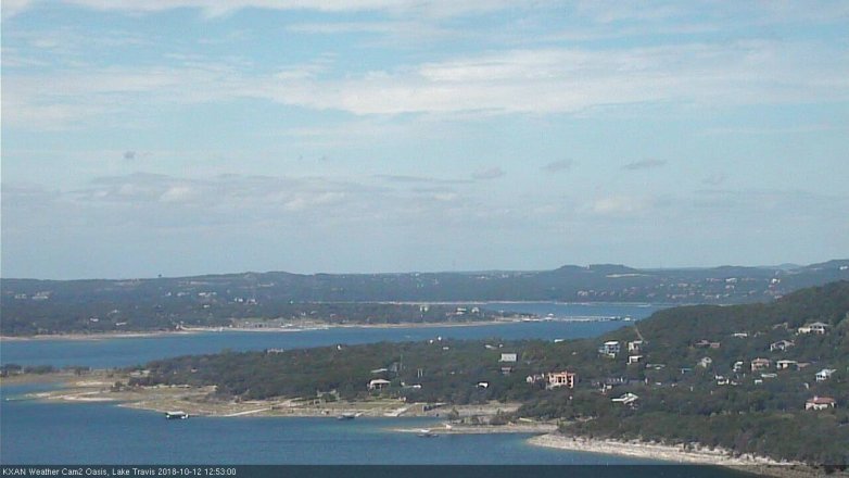 Lake Travis webcam, October 12, 2018 11:55 AM CT