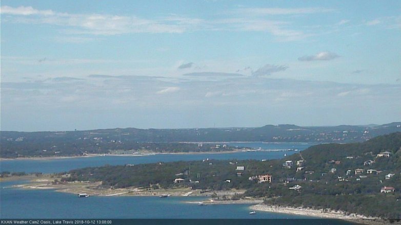 Lake Travis webcam, October 12, 2018 12:10 PM CT