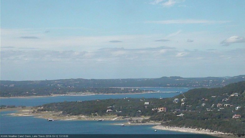 Lake Travis webcam, October 12, 2018 12:20 PM CT