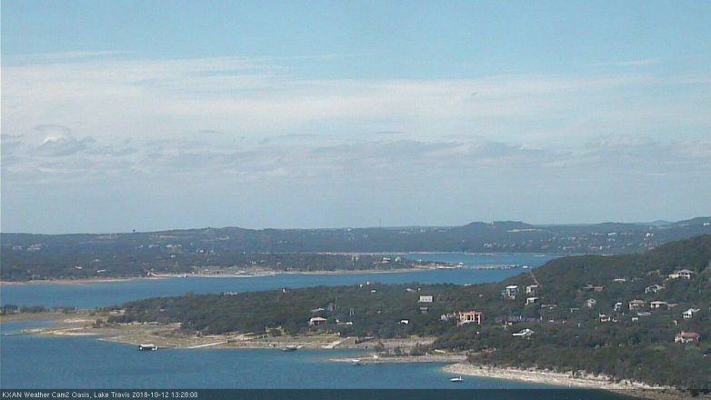 Lake Travis webcam, October 12, 2018 12:30 PM CT