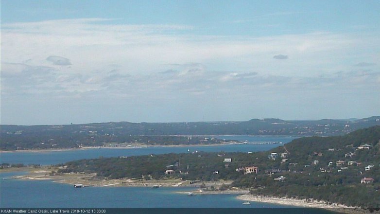 Lake Travis webcam, October 12, 2018 12:35 PM CT