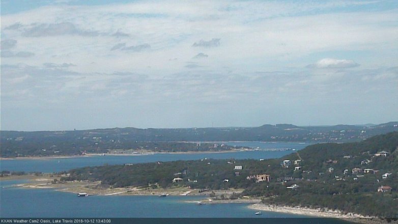 Lake Travis webcam, October 12, 2018 12:45 PM CT