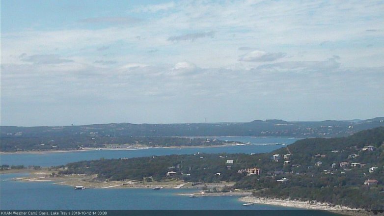 Lake Travis webcam, October 12, 2018 1:05 PM CT