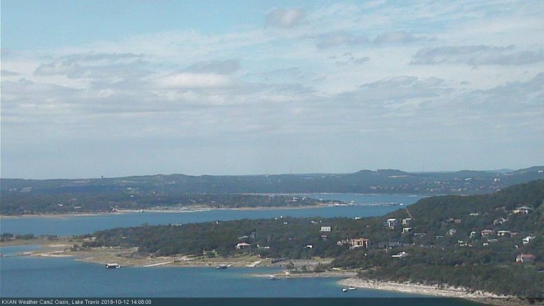 Lake Travis webcam, October 12, 2018 1:10 PM CT