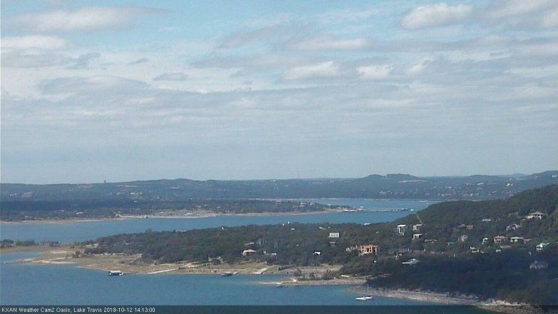 Lake Travis webcam, October 12, 2018 1:15 PM CT