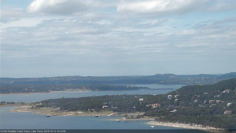 Lake Travis webcam, October 12, 2018 1:25 PM CT