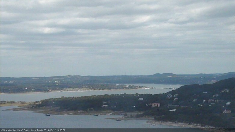 Lake Travis webcam, October 12, 2018 1:35 PM CT
