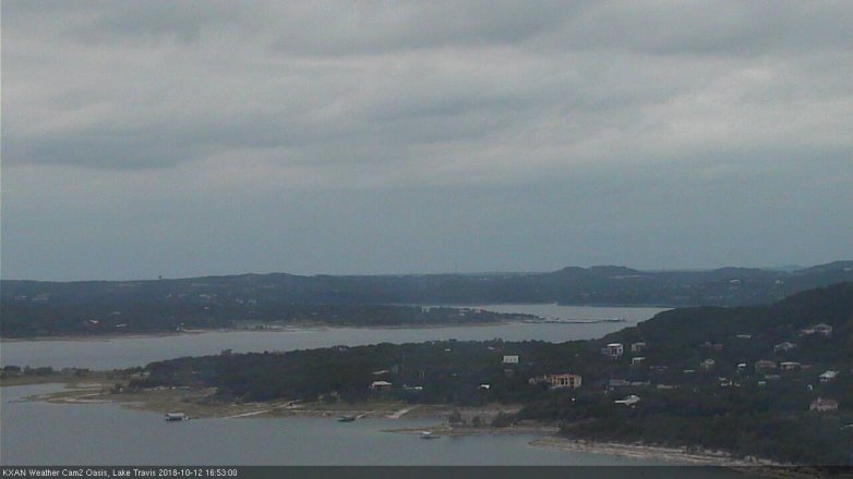Lake Travis webcam, October 12, 2018 3:55 PM CT