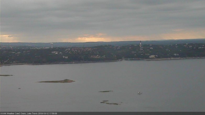 Lake Travis webcam, October 12, 2018 5:00 PM CT