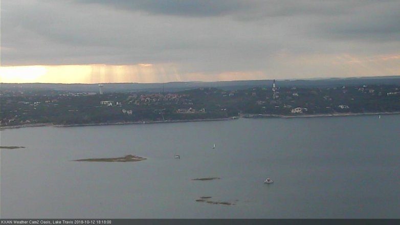 Lake Travis webcam, October 12, 2018 5:20 PM CT