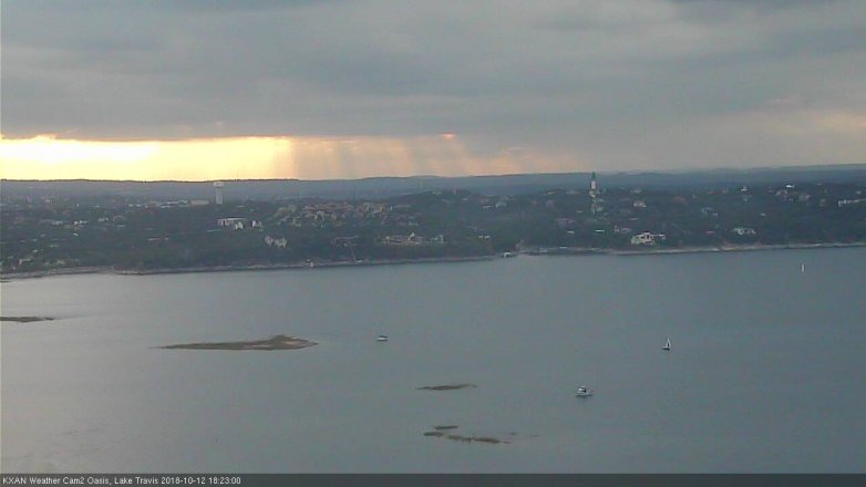 Lake Travis webcam, October 12, 2018 5:25 PM CT