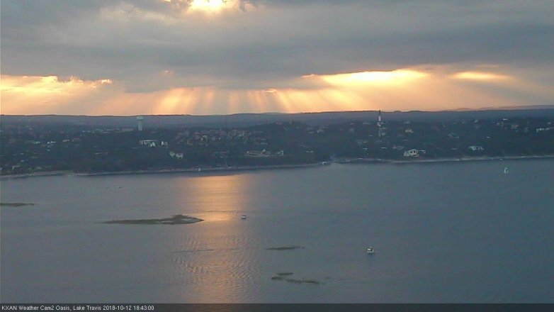 Lake Travis webcam, October 12, 2018 5:45 PM CT