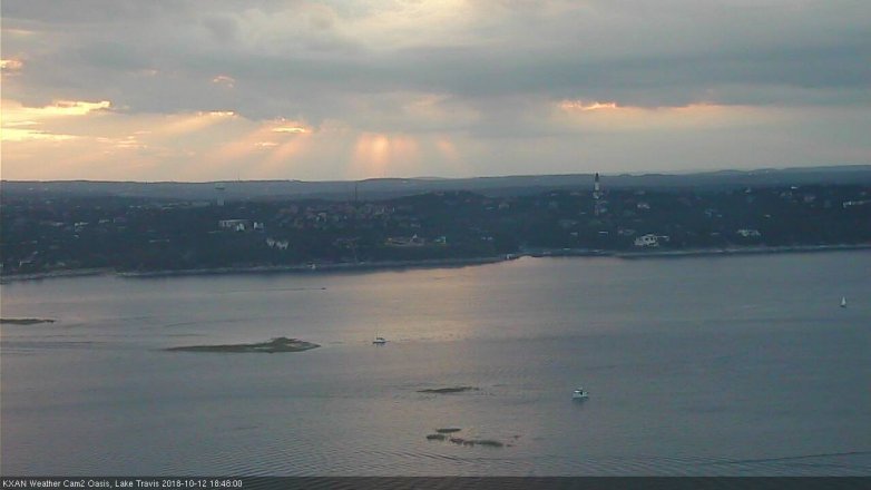 Lake Travis webcam, October 12, 2018 5:50 PM CT