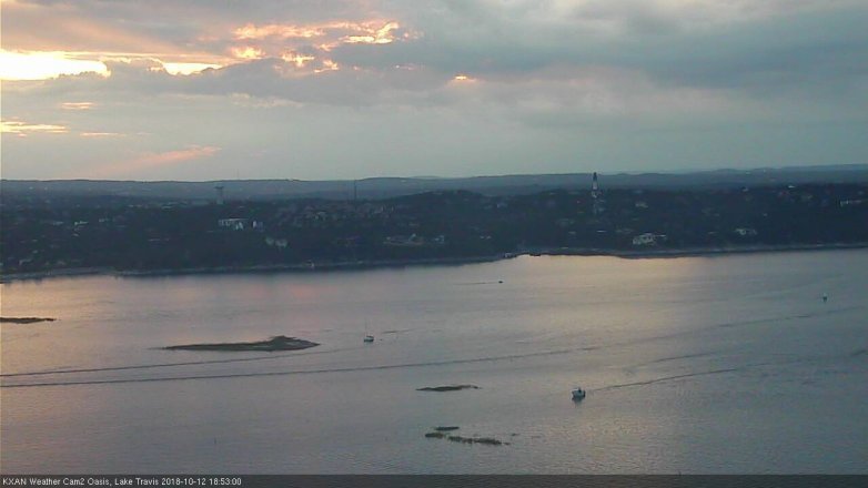 Lake Travis webcam, October 12, 2018 5:55 PM CT
