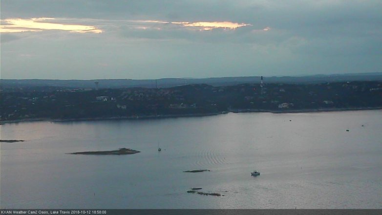 Lake Travis webcam, October 12, 2018 6:00 PM CT