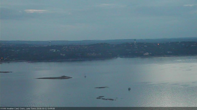 Lake Travis webcam, October 12, 2018 6:10 PM CT