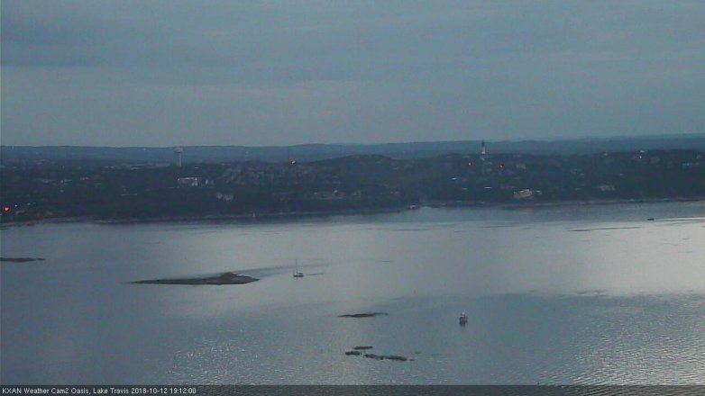 Lake Travis webcam, October 12, 2018 6:15 PM CT