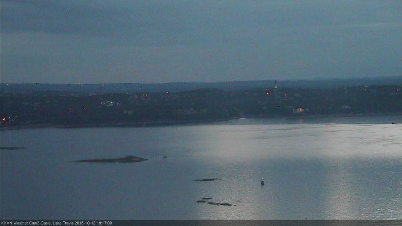 Lake Travis webcam, October 12, 2018 6:20 PM CT