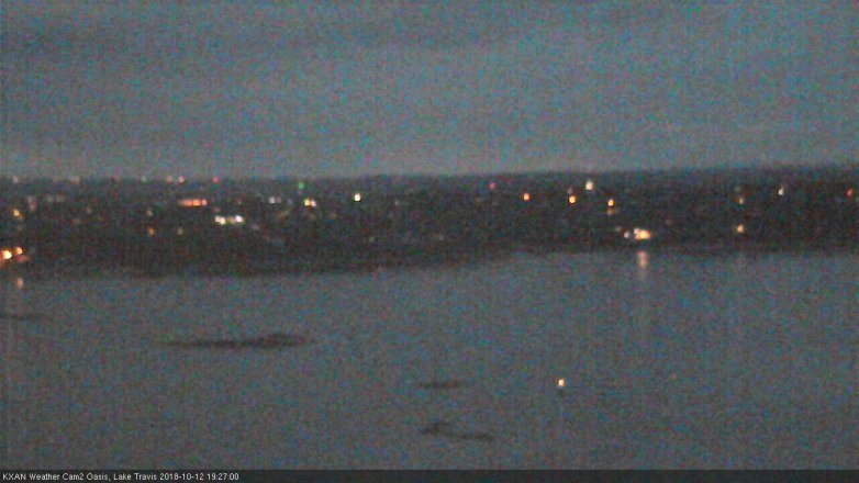 Lake Travis webcam, October 12, 2018 6:30 PM CT
