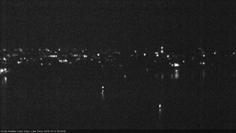 Lake Travis webcam, October 12, 2018 7:30 PM CT