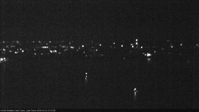 Lake Travis webcam, October 12, 2018 8:30 PM CT