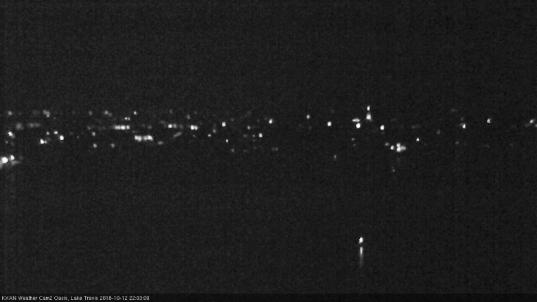 Lake Travis webcam, October 12, 2018 9:05 PM CT