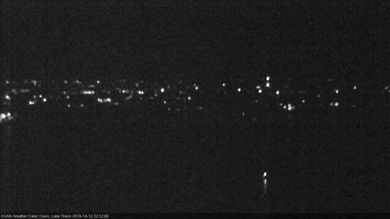 Lake Travis webcam, October 12, 2018 9:15 PM CT