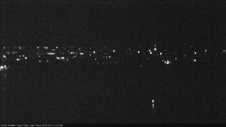 Lake Travis webcam, October 12, 2018 9:25 PM CT