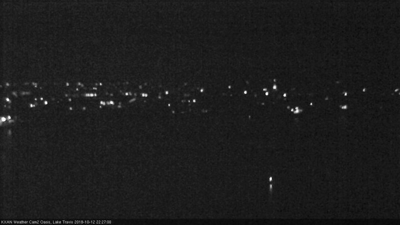 Lake Travis webcam, October 12, 2018 9:30 PM CT