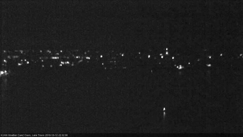 Lake Travis webcam, October 12, 2018 9:35 PM CT