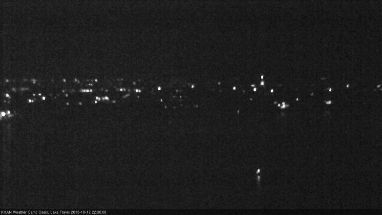 Lake Travis webcam, October 12, 2018 9:40 PM CT