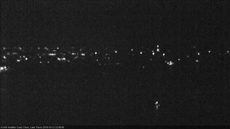 Lake Travis webcam, October 12, 2018 9:50 PM CT