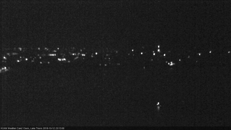 Lake Travis webcam, October 12, 2018 10:15 PM CT