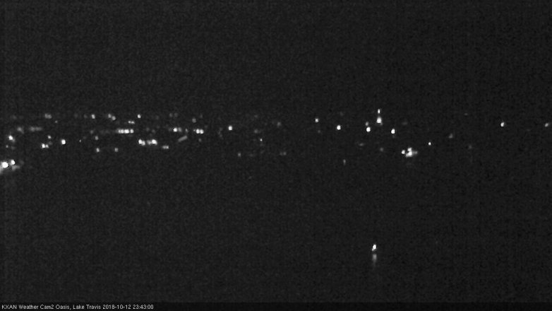 Lake Travis webcam, October 12, 2018 10:45 PM CT
