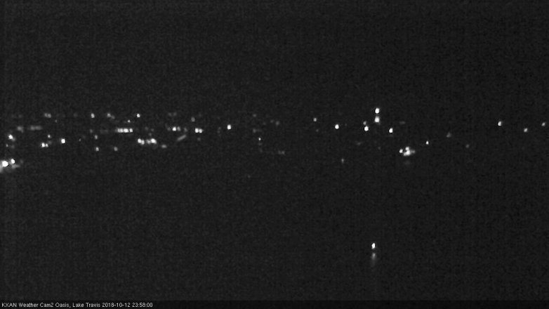 Lake Travis webcam, October 12, 2018 11:00 PM CT