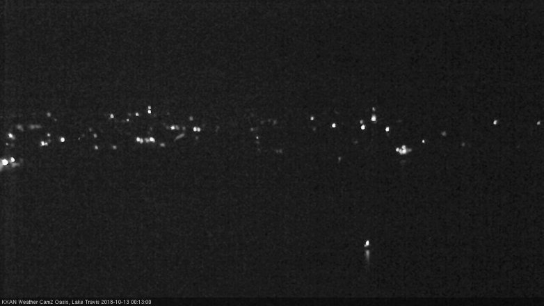 Lake Travis webcam, October 12, 2018 11:15 PM CT