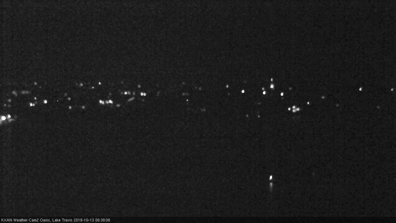 Lake Travis webcam, October 12, 2018 11:40 PM CT