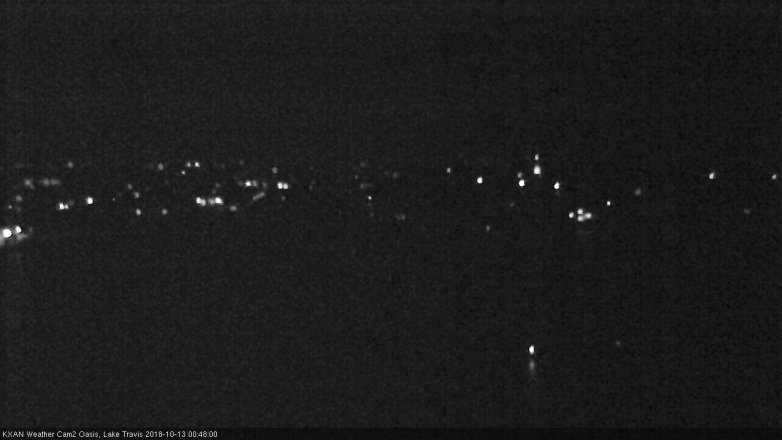 Lake Travis webcam, October 12, 2018 11:50 PM CT